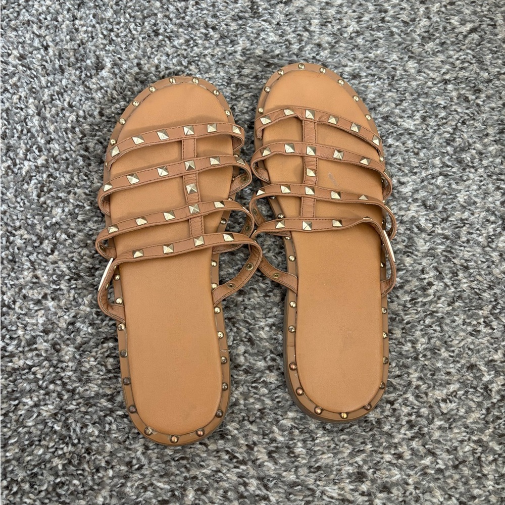 Studded Tan Sandals